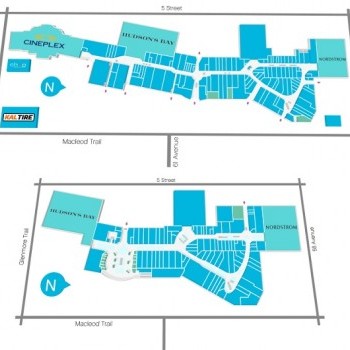 Link to CF Chinook Centre outlet mall plan